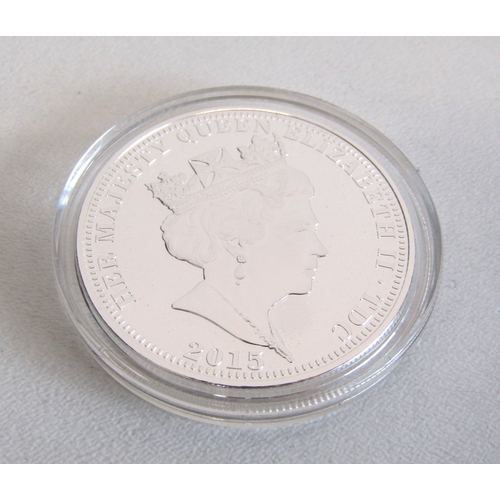 20H - 2015 Tristan Da Cunha QEII Five pounds commemorative crown.