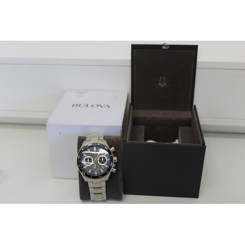 22 - Bulova chronograph watch with box