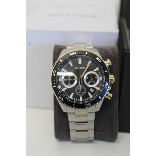 22 - Bulova chronograph watch with box