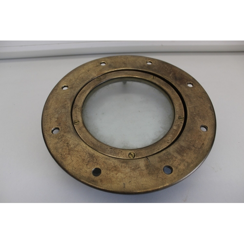 35 - Two bronze ship portholes