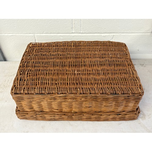339H - Coracle Harrods Wicker picnic basket
