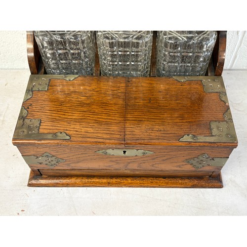 339V - Antique oak tantalus