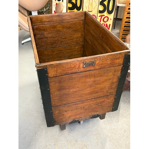 339W - Antique Webb's Truck co. industrial trolley