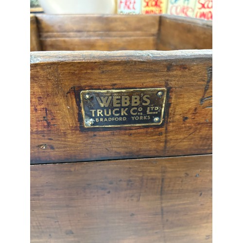 339W - Antique Webb's Truck co. industrial trolley