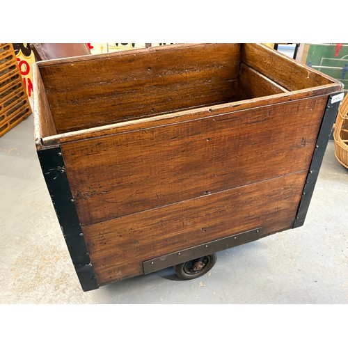 339W - Antique Webb's Truck co. industrial trolley