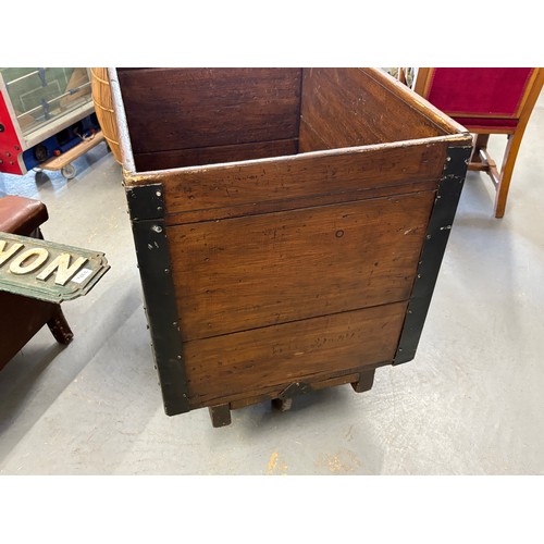 339W - Antique Webb's Truck co. industrial trolley