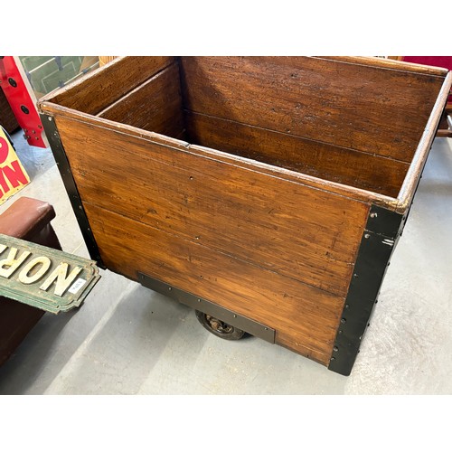339W - Antique Webb's Truck co. industrial trolley
