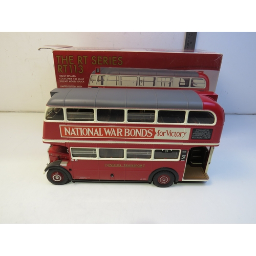 431 - Sun Star 1/24 scale diecast model AEC RT series Double Decker bus with box.