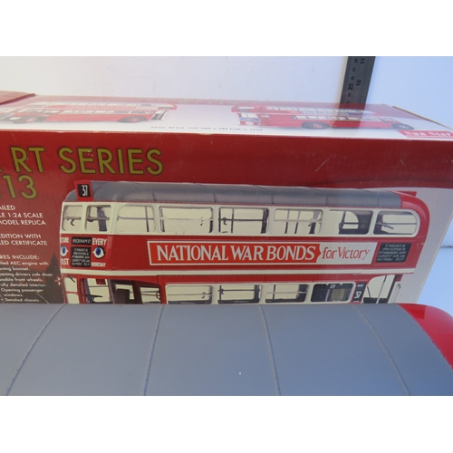 431 - Sun Star 1/24 scale diecast model AEC RT series Double Decker bus with box.