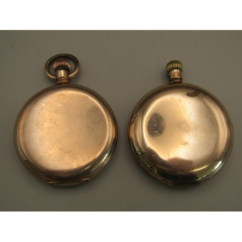 2 - Two gold plated pocket watches