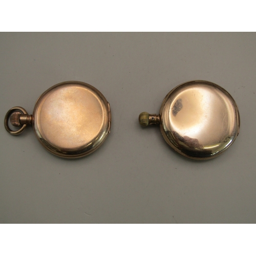 2 - Two gold plated pocket watches