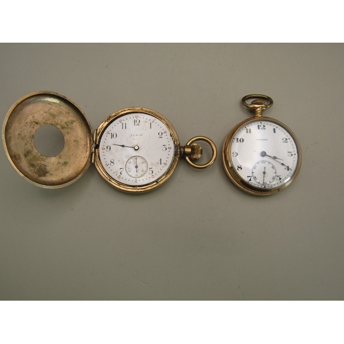 5 - Two gold plated pocket watches