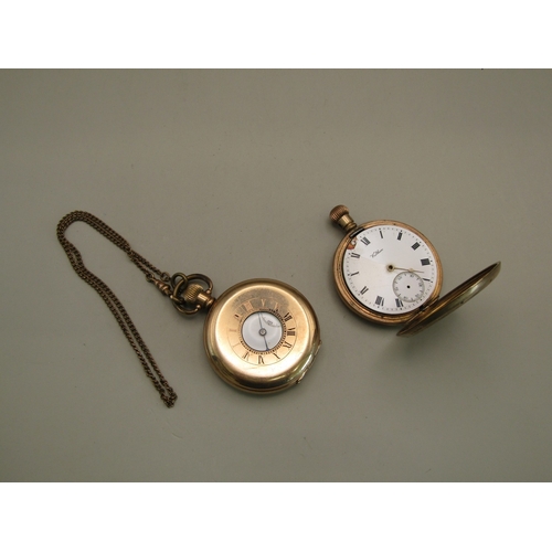 6 - Two gold plated pocket watches