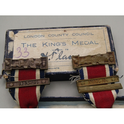 31 - Two London County Council King's medals
