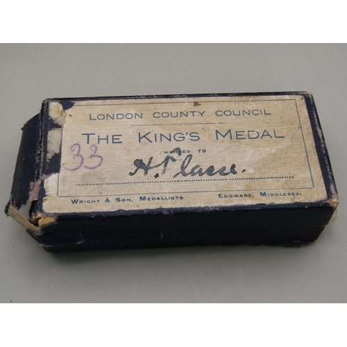 31 - Two London County Council King's medals