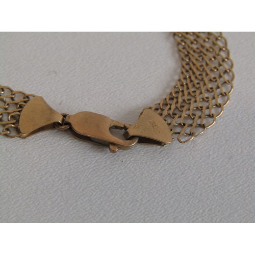 206 - 9ct gold mesh bracelet 7.5