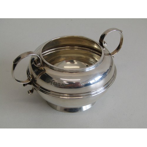 211 - Antique c1924 Mappin & Webb sterling silver 3-piece tea service comprising of teapot, sugar bowl and... 