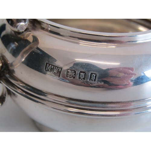 211 - Antique c1924 Mappin & Webb sterling silver 3-piece tea service comprising of teapot, sugar bowl and... 