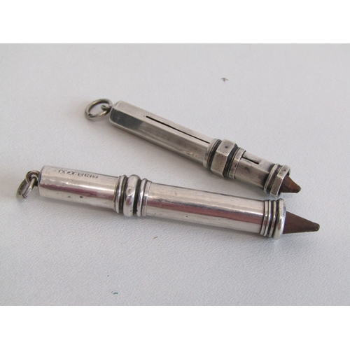 その他 2 SET Antique Silver Propelling Pencils Two antique sterling silver propelling pencils, 13.8g