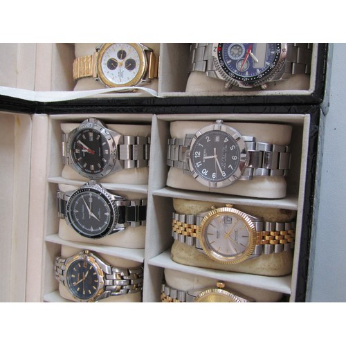 32 - Two boxes of men's quartz watches