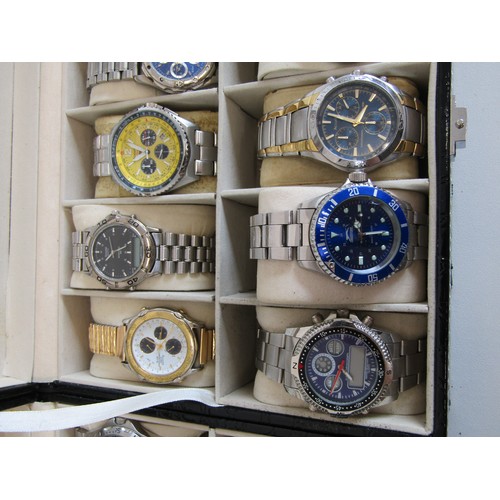 32 - Two boxes of men's quartz watches
