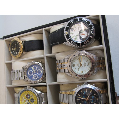 32 - Two boxes of men's quartz watches