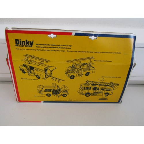 39 - Three boxed Corgi fire engines to include Dinky 956