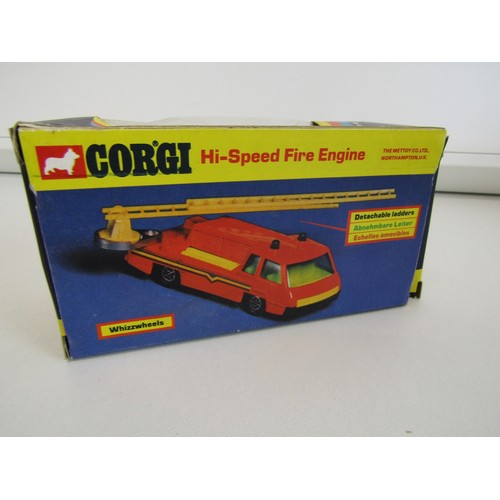 39 - Three boxed Corgi fire engines to include Dinky 956