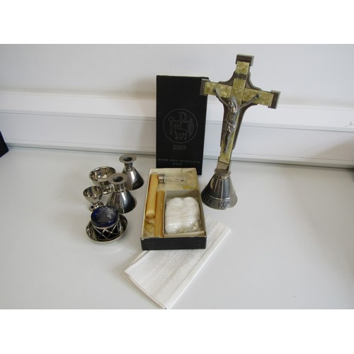 23 - Silver toned Crucifix ornament