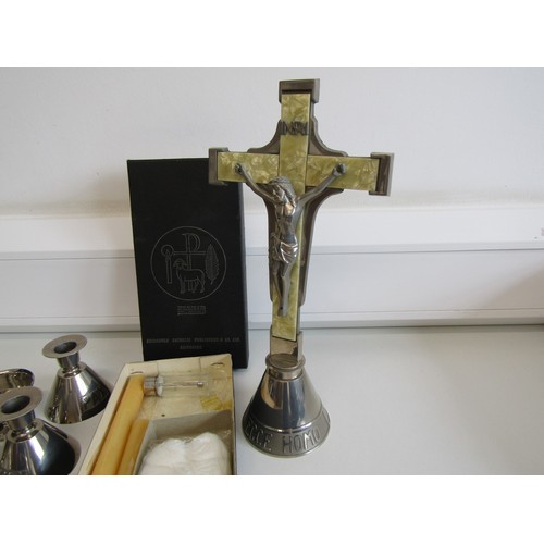 23 - Silver toned Crucifix ornament