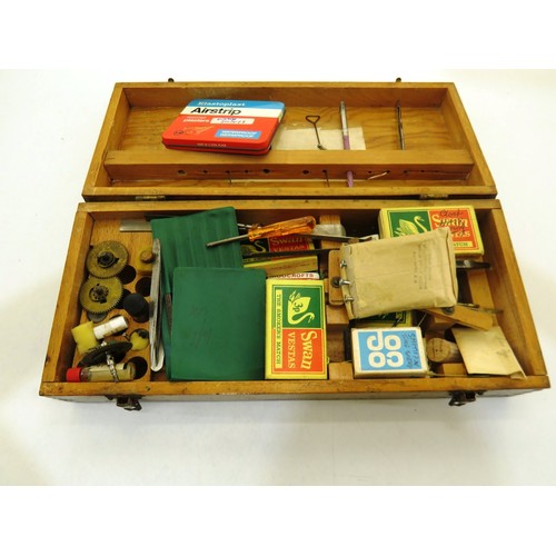 54 - Watchmakers kit in wooden box