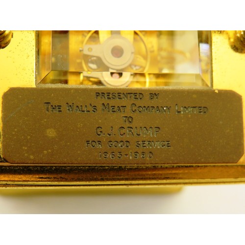 4 - Vintage St.James, London brass carriage clock