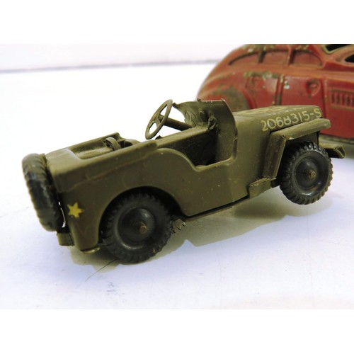 9 - Two vintage tinplate wind up cars