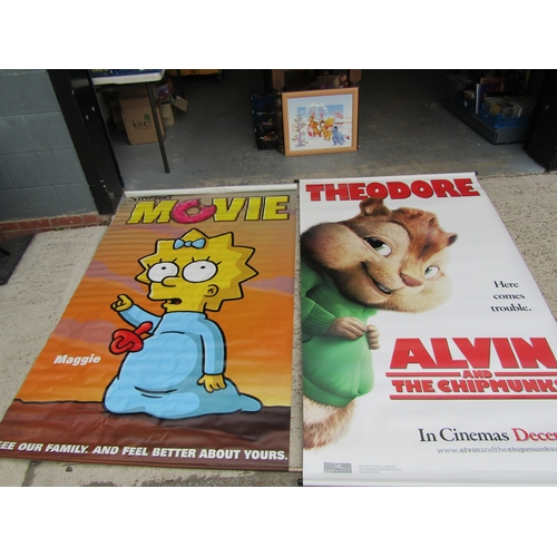 699 - Two large posters: The Simpsons and Alvin and the Chipmunks