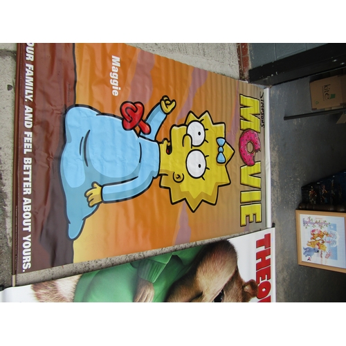 699 - Two large posters: The Simpsons and Alvin and the Chipmunks