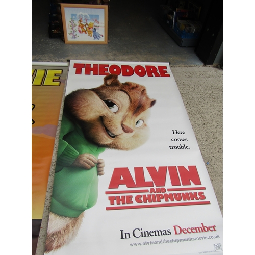 699 - Two large posters: The Simpsons and Alvin and the Chipmunks