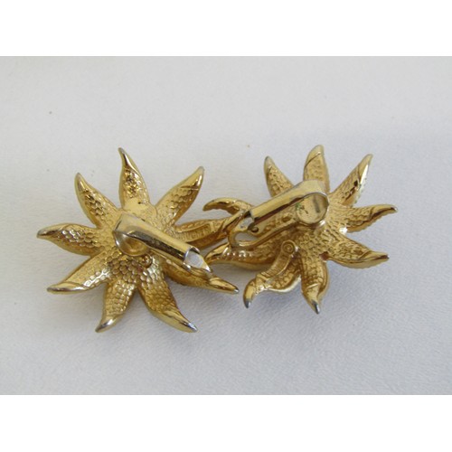 25 - Signed Marcel Boucher brooch and clip on earrings