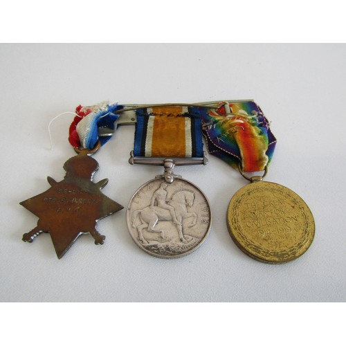 6 - WWI trio of medals awarded to PTE.F.J.Rook