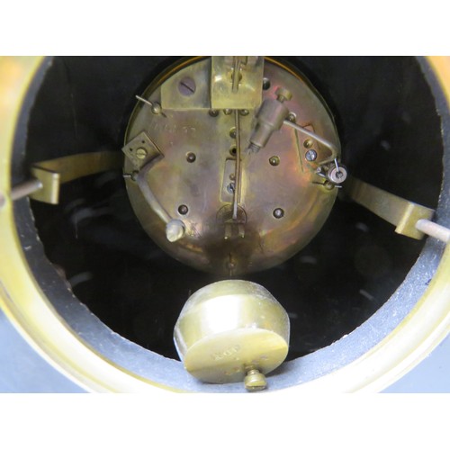 1 - Black stone/marble mantle clock