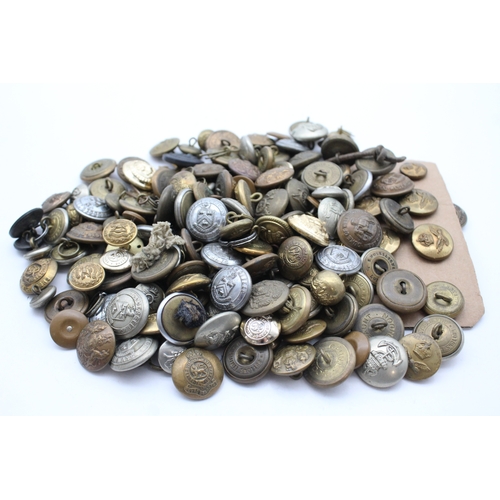 Large Mixed Button Collection Inc Kings Crown, Military, Transport ...