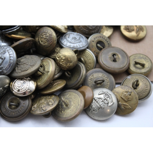 Large Mixed Button Collection Inc Kings Crown, Military, Transport ...