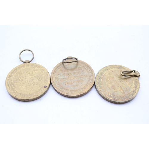 WW1 Victory Medals To- Pte Jones RA, W.OCL1 Lister ASC & Dvr Thomas RA