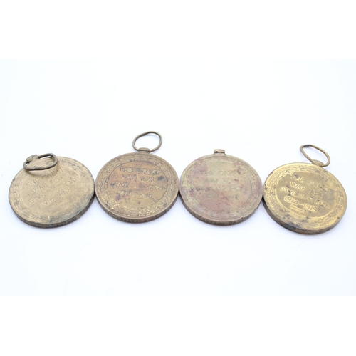 WW1 Victory Medals To- Pte Tattam 1 London R, Dvr Hanlow ASC, Etc