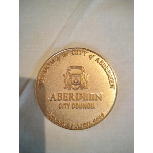 40 - Scotland The What freedom of the city medal from Aberdeen City Council 2008