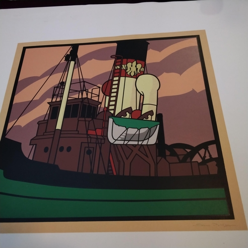 170 - Artist Ivan Polley 'The Tug at St Camite Exeter' Framed Signed Print by the Artists Limited Edition ... 