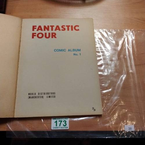 173 - 'The Fantastic Four'  first issue (UK).  Comic album no1.  World distributors  - Manchester.