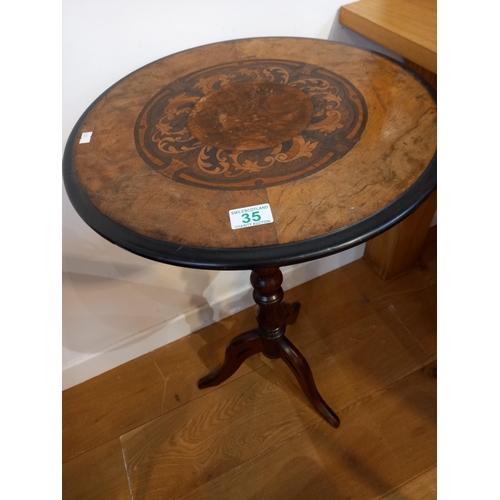 35 - Hall/side table with inlay top