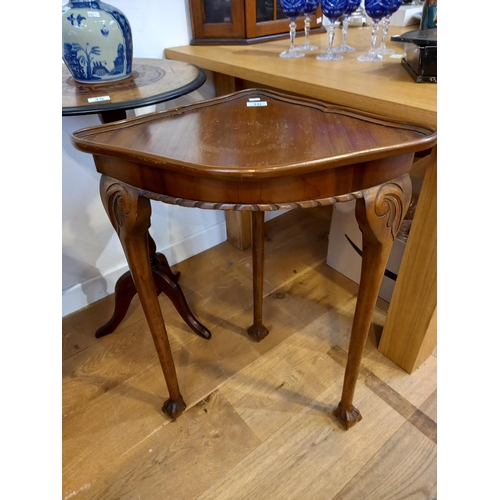 36 - Quarter moon hall Table with ball and Claw legs