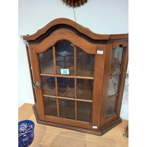 42 - Miniature display cabinet H 52x W 58x D 15 cm approx.