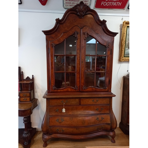 5 - Colonial Dutch large display dresser 140cm W x 237cm H x 50cm D approx.